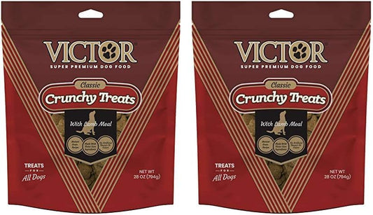 Victor Super Premium Dog Food \u2013 Classic Crunchy Dog Treats with Lamb Meal \u2013 Gluten-Free Treats for Small, Medium and Large Breed Dogs, 28oz (Pack of 2)