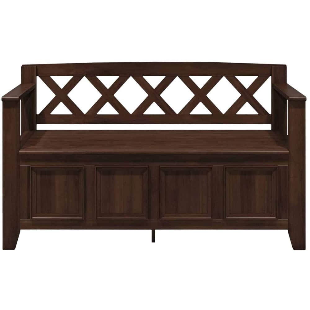 Amherst SOLID WOOD 48 inch Wide Transitional Entryway Storage Bench