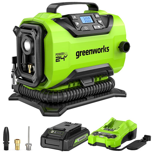 24 Volt Battery Powered 160-PSI Inflator with 2.0 Ah USB-C Battery & Charger