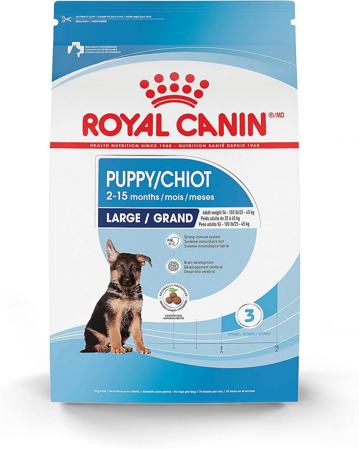 Royal Canin Size Health Nutrition Large Puppy Dry Dog Food, 4 lb