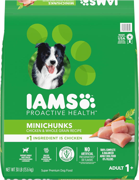 IAMS Proactive Health Minichunks Adult Dry Dog Food with Real Chicken, 30 lb. Bag