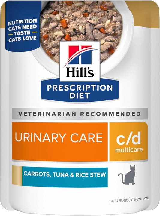 Hill's Prescription Diet c\/d Multicare Feline Vegetable, Tuna, & Rice Stew, 2.8oz, 24-Pack Wet Food