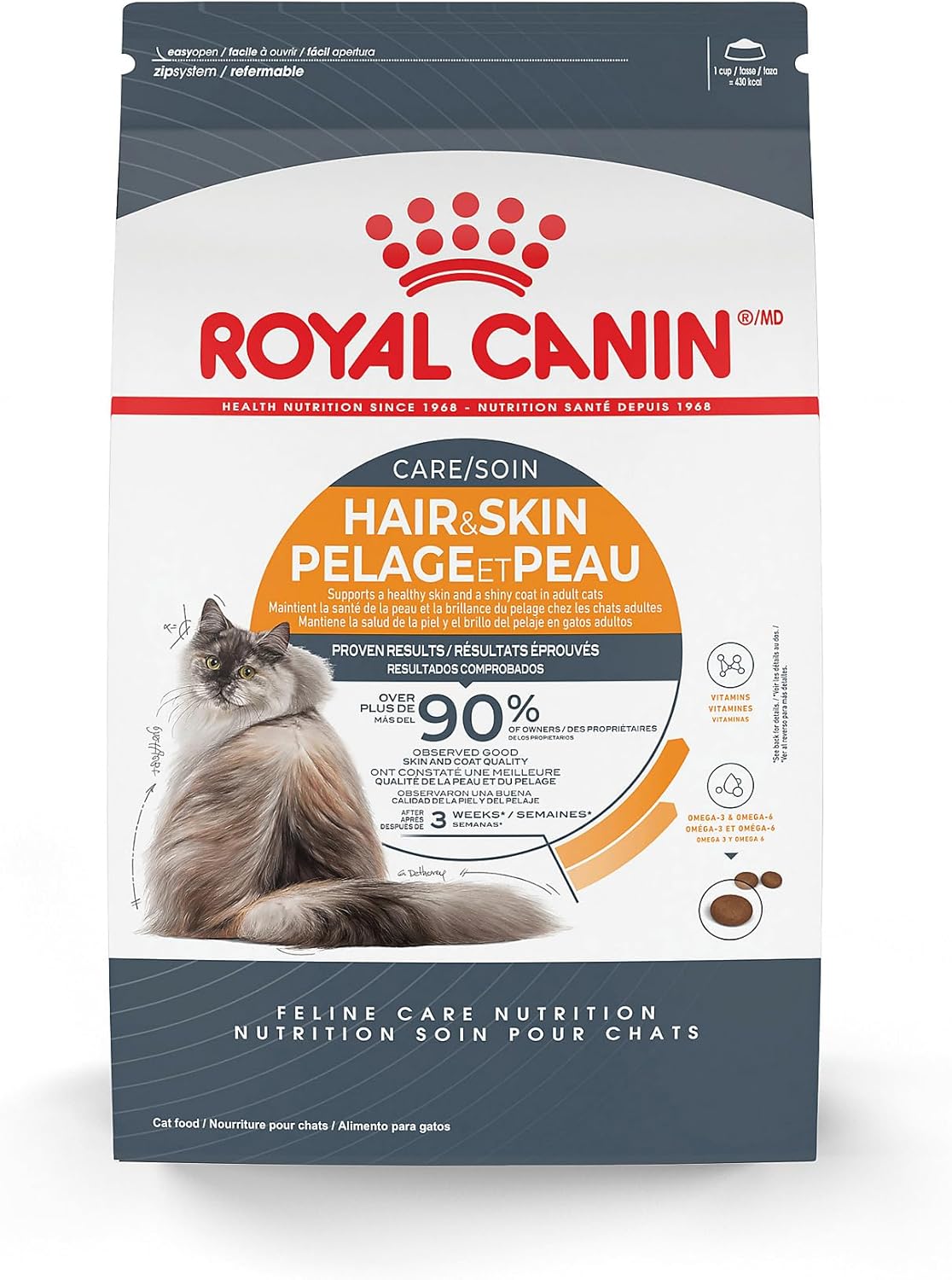 Royal Canin Hair & Skin Care Dry Cat Food, 6 lb bag