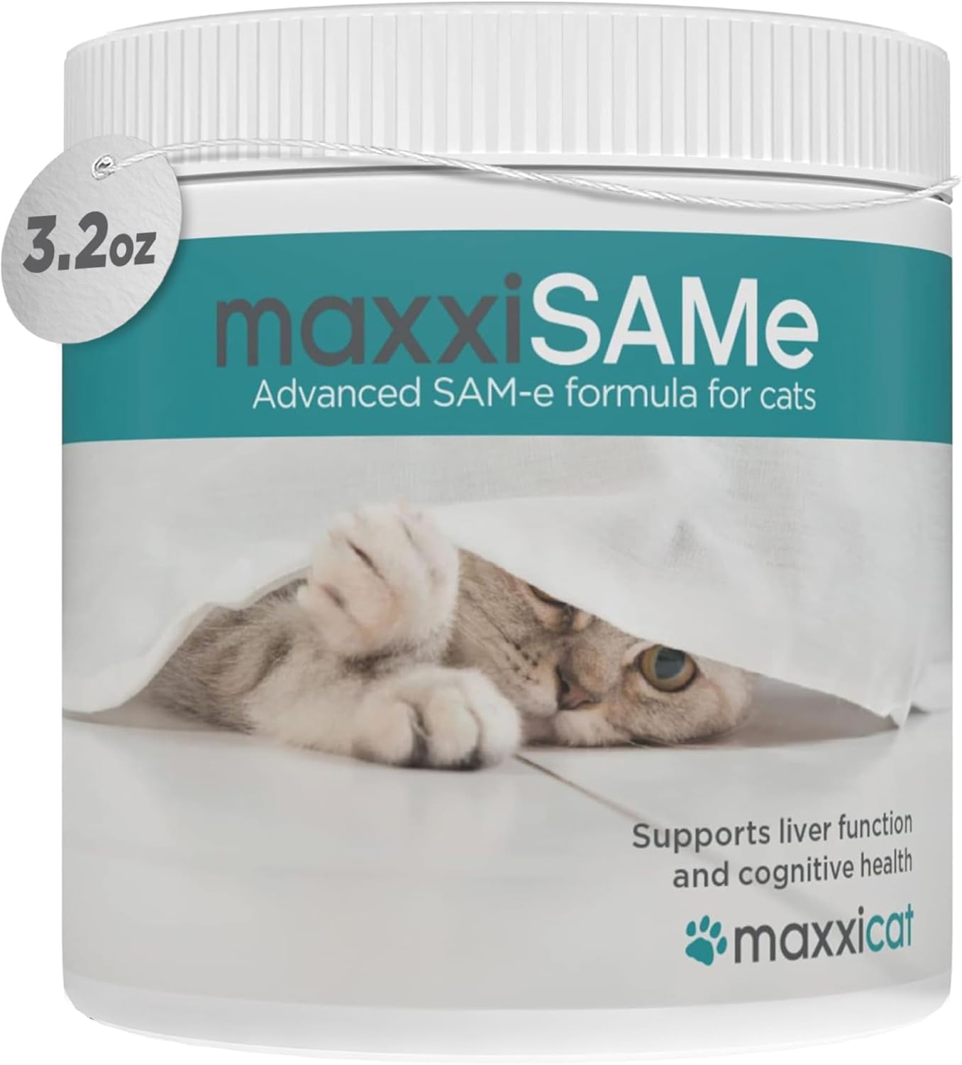 maxxiSAMe Advanced SAM-e Powder Supplement - Liver, Cognitive & Joint Support for Cats, 3.2oz