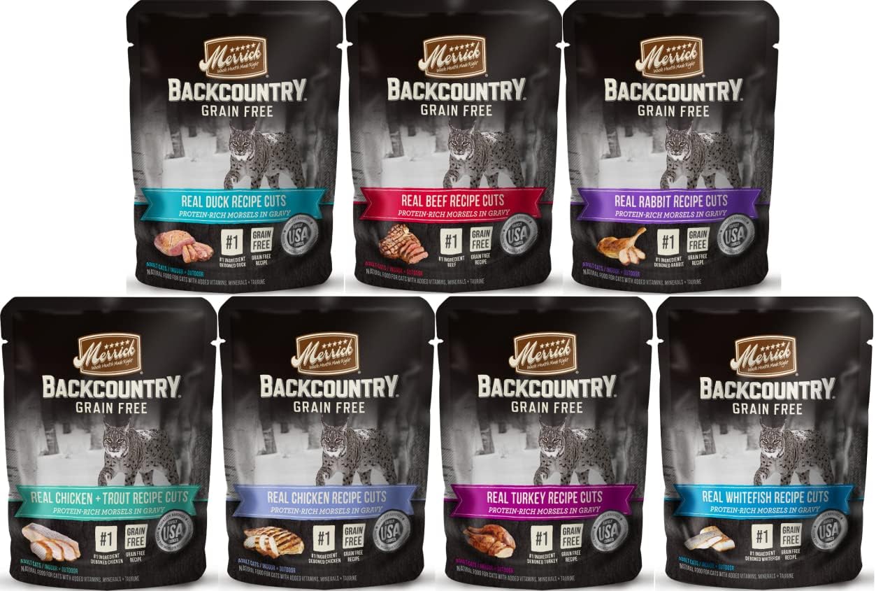 Backcountry Grain-Free Cat Food Variety Pack of 7 Count 3 oz. Pouches