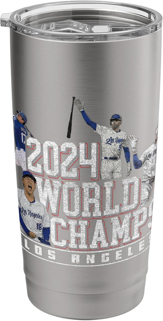 2024 World Champs \u2013 LA Team 4 Players \u2013 Los Angeles Baseball Stainless Steel Insulated Tumbler