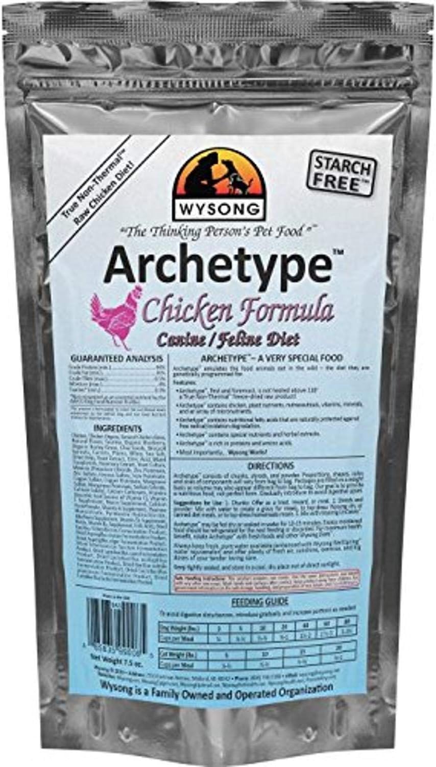 Wysong Archetype Chicken Raw Formula Canine\/Feline Diet Dog\/Cat Food - 7.5 Ounce Bag