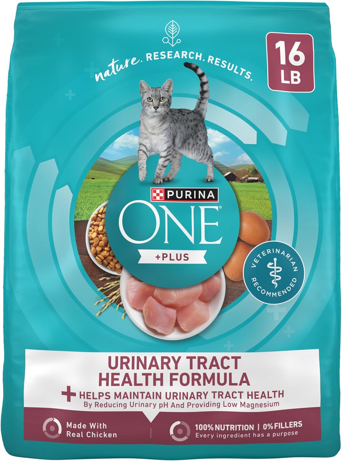 Purina ONE High Protein Dry Cat Food, +Plus Urinary Tract Health Formula - 16 lb. Bag