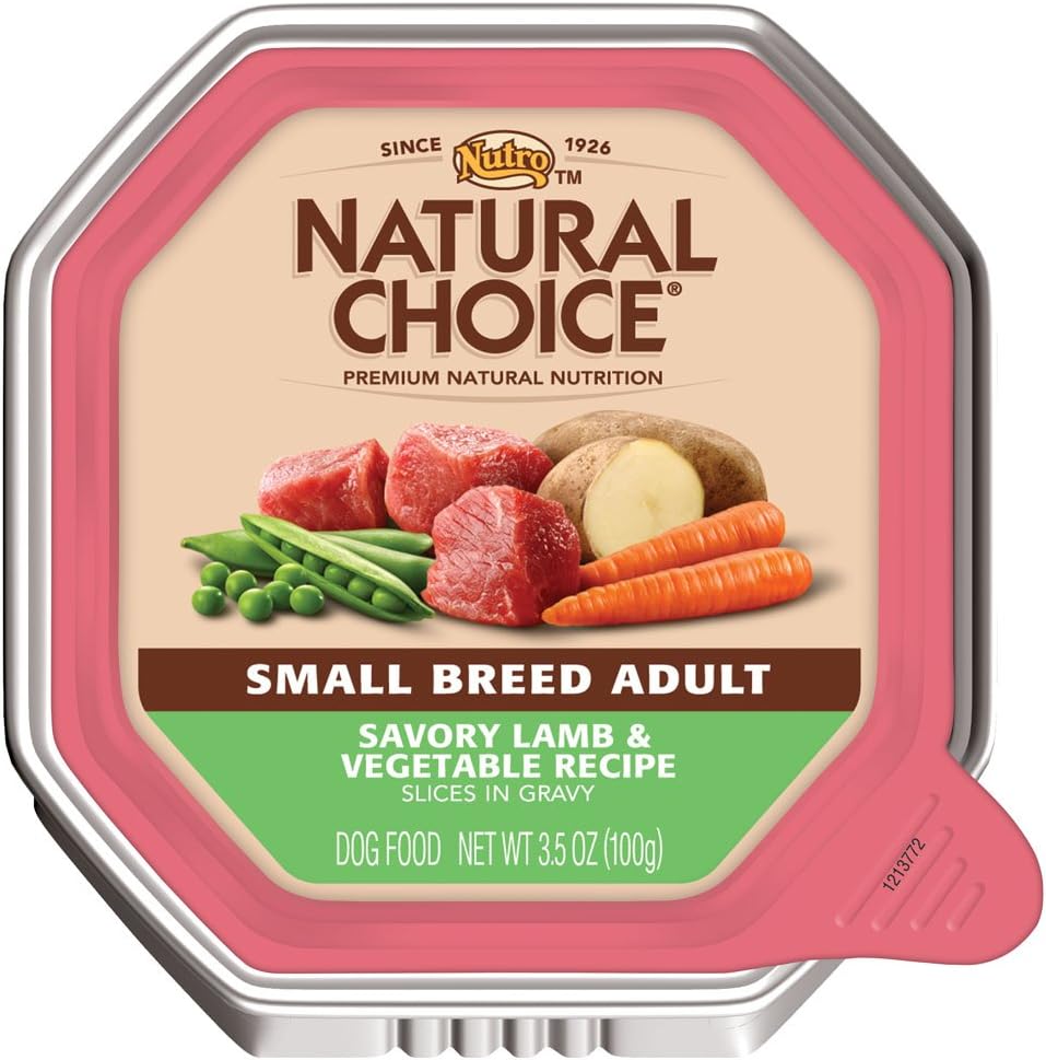 Nutro Natural Choice Small Breed Adult Savory Lamb And Vegetable Slices In Gravy Tray - 3.5 Oz. (100 G)