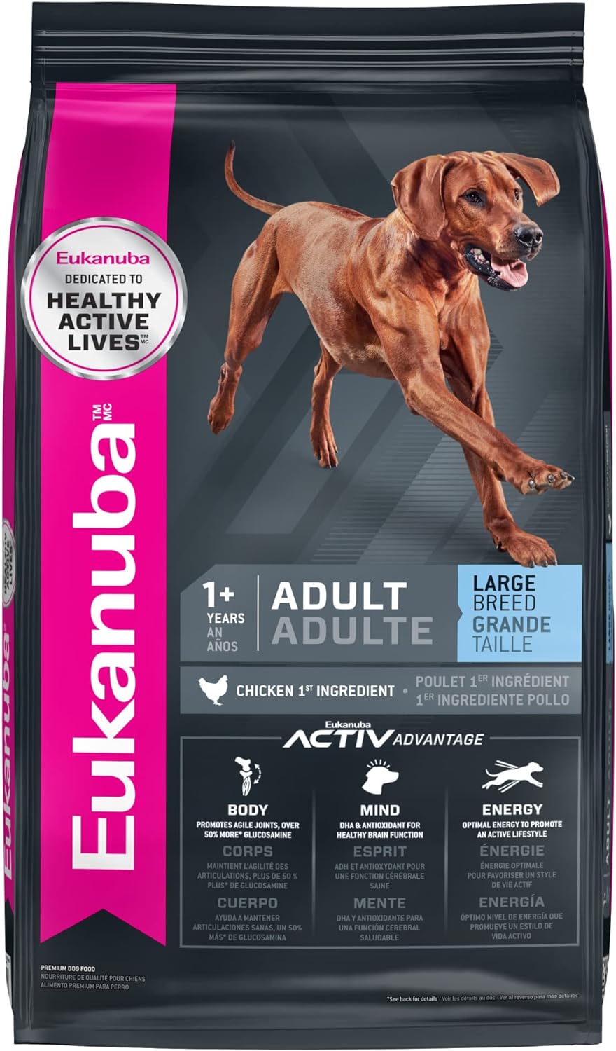 Eukanuba Adult Large Breed Dog Food Dry, Dry Dog Food with Protein, DHA and Vitamins, 30 lb Bag