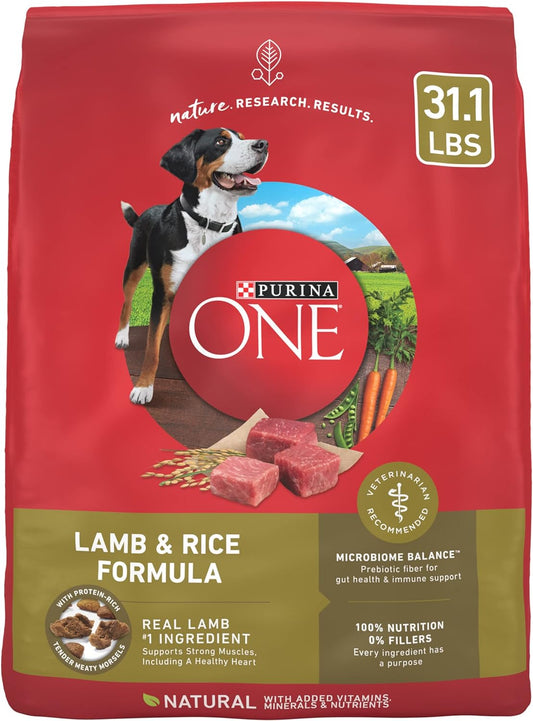 Purina ONE Dry Dog Food Lamb and Rice Formula - 31.1 lb. Bag