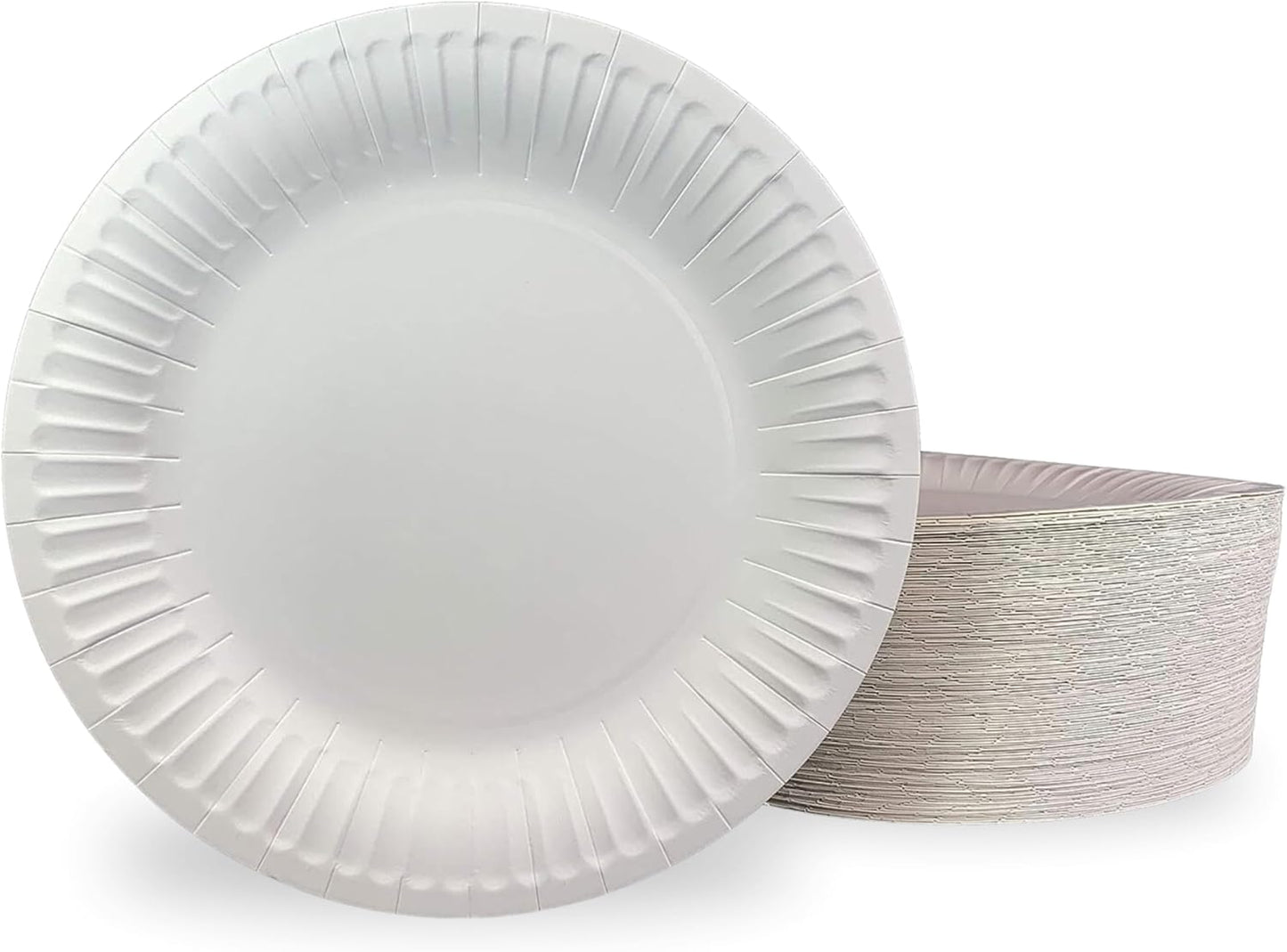 Under the Sun Products 9" Uncoated Paper Plates for Everyday Use - Pack of 600ct