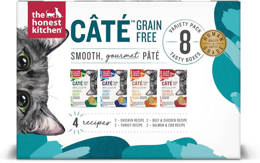 The Honest Kitchen Câté™ Grain Free Wet Cat Food Pâté Variety Pack - 5.5 oz (Pack of 8)