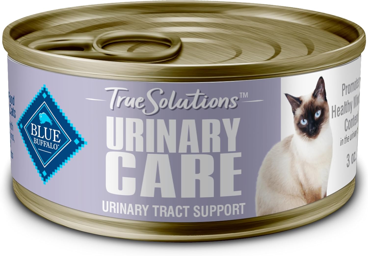 Blue Buffalo True Solutions Urinary Care Wet Cat Food, Urinary Tract Formula with Chicken, 3.0-oz. Cans (24 Count)