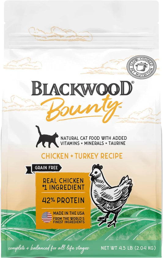 Blackwood Bounty Grain Free Cat Food, Chicken and Turkey Recipe, 4.5 lb. Bag