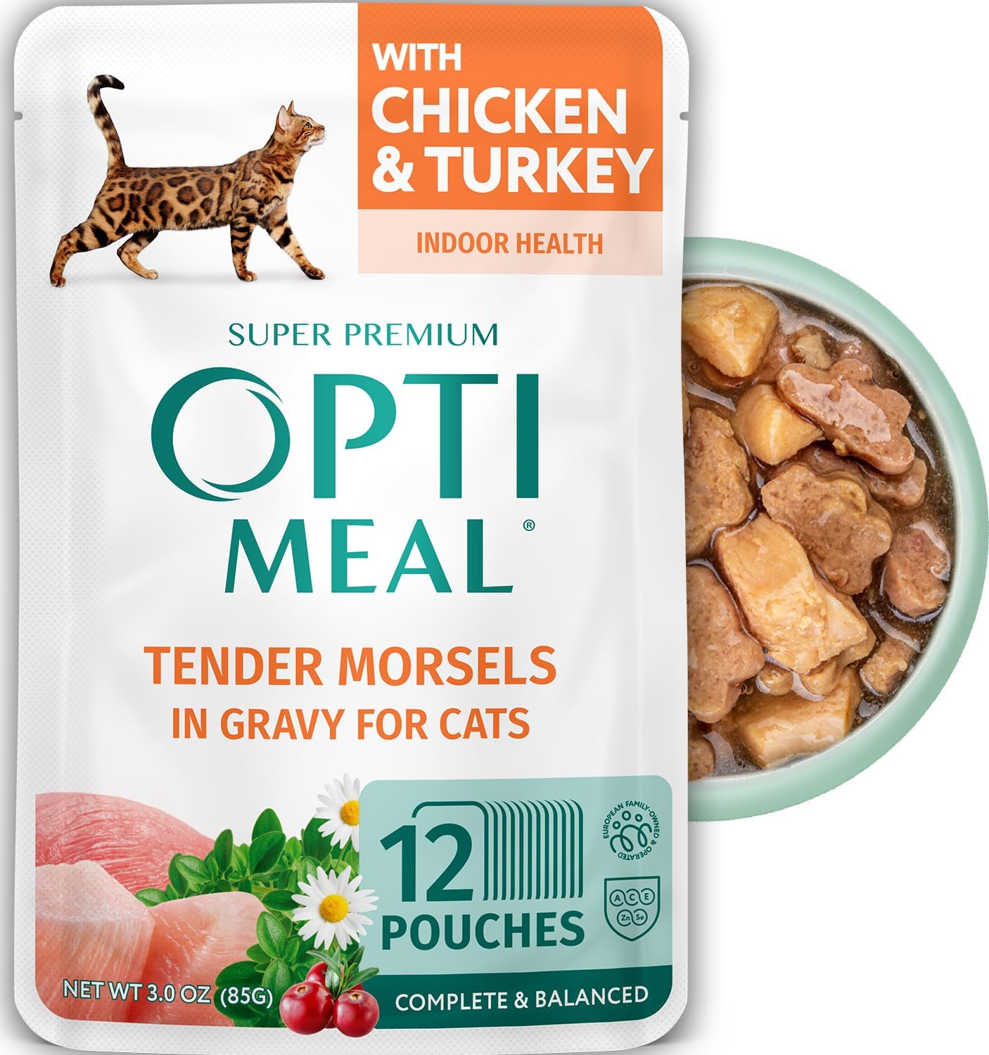 Optimeal® Indoor Chicken & Turkey Recipe Tender Morsels in Gravy Adult Cat Food