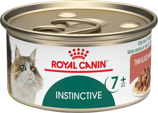 Royal Canin Feline Health Nutrition Instinctive 7+ Thin Slices in Gravy Canned Cat Food, 3 oz can (24-count)