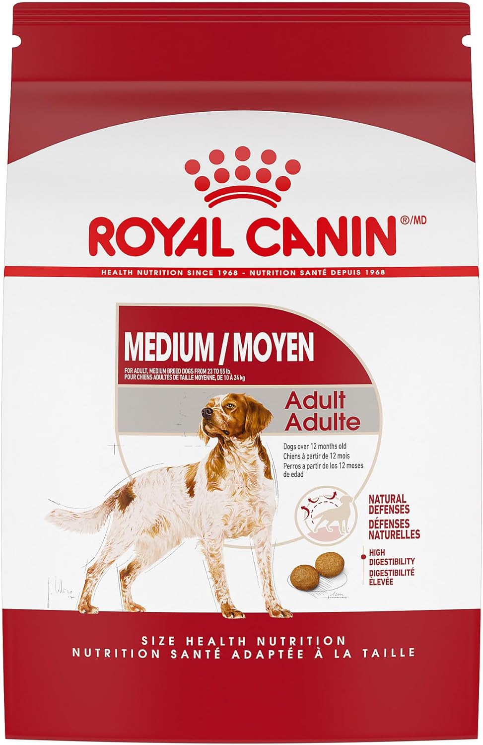 Royal Canin Medium Breed Adult Dry Dog Food, 17 lb bag