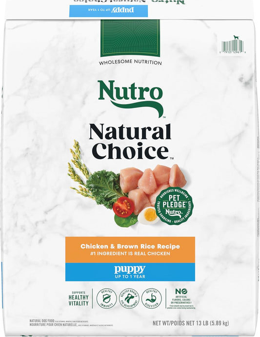 Nutro Natural Choice Puppy Dry Dog Food, Chicken and Brown Rice Recipe, 13 lbs.