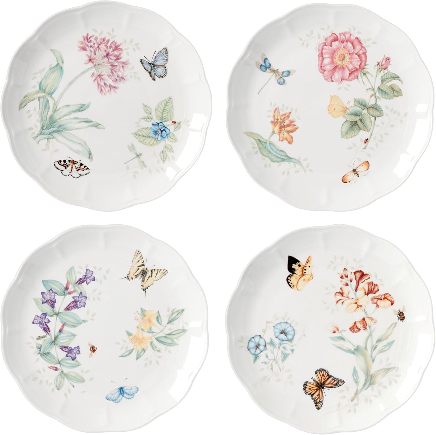 Lenox Butterfly Meadow 4-Piece Dinner Plate Set, 5.47, Multi, 891268