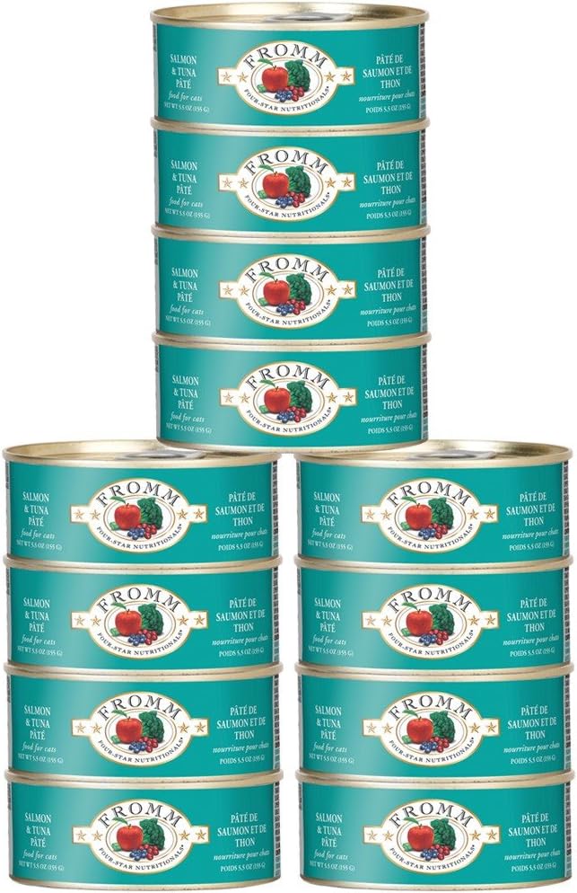 Fromm Fourstar Cat Food Canned Salmon Tuna Pate (12X5 Oz)