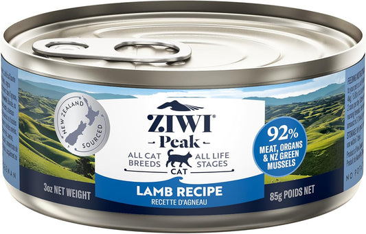 ZIWI Peak Canned Wet Cat Food – All Natural, High Protein, Grain Free, Limited Ingredient, with Superfoods (Lamb, Case of 24, 3oz Cans)