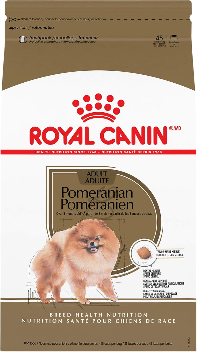 Royal Canin Breed Health Nutrition Pomeranian Dry Dog Food\u200B, 2.5 lb bag