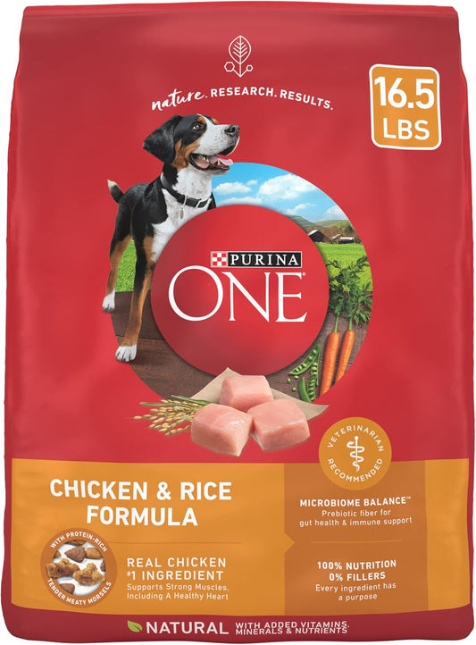 Purina ONE Chicken and Rice Formula Dry Dog Food - 16.5 lb. Bag