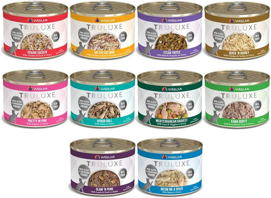 Weruva Truluxe Grain Free Canned Cat Food 10 Flavor Variety Pack, 6 Ounce Cans Pack of 24