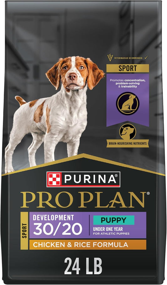 Purina Pro Plan Sport Development 30\/20 Chicken and Rice Formula High Protein Dog Food for Puppies - 24 lb. Bag