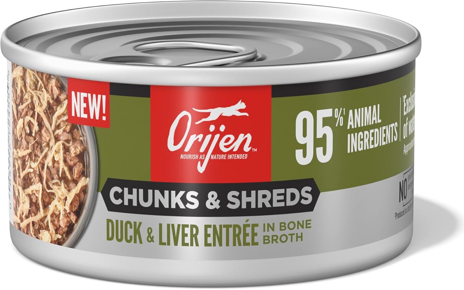 ORIJEN Chunks & Shreds Duck & Liver Entrée, 3oz