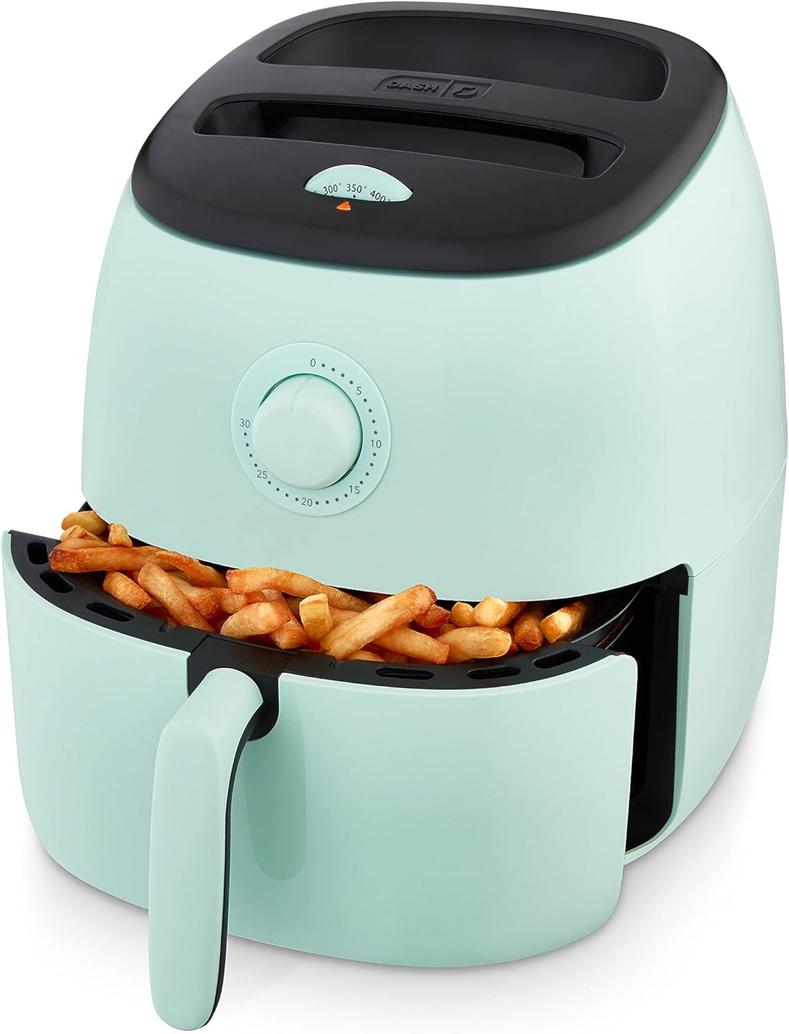 DASH Tasti-Crisp™ Electric Air Fryer Oven, 6 Qt. Family Size, Aqua \u2013 Compact Air Fryer with Large Basket for Healthier Food in Minutes, Ideal for Small Spaces - Auto Shut Off, Analog, 1700-Watt