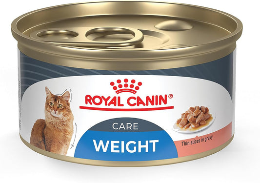 Royal Canin Feline Weight Care Thin Slices in Gravy Canned Adult Wet Cat Food, 3 oz can (24-count)