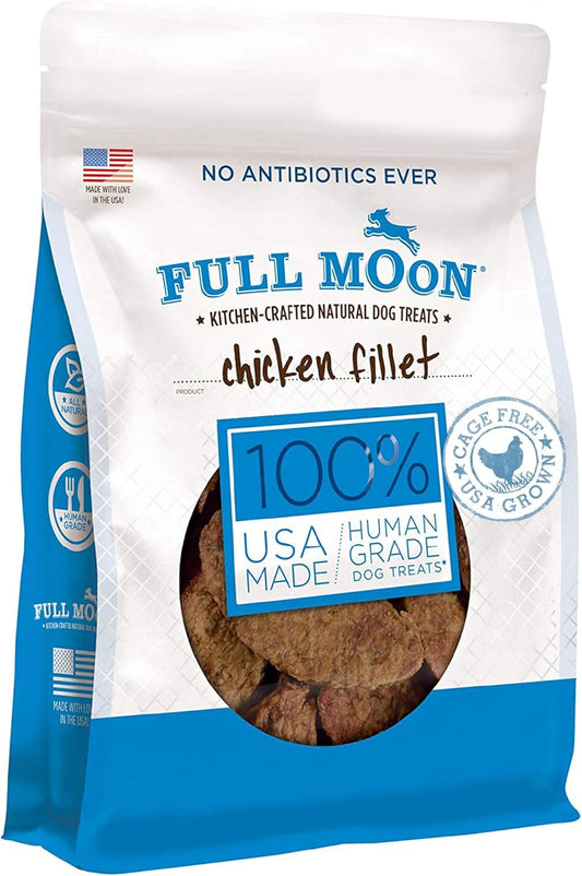 Full Moon Chicken Fillet Healthy All Natural Dog Treats Human Grade Made in USA 48 oz