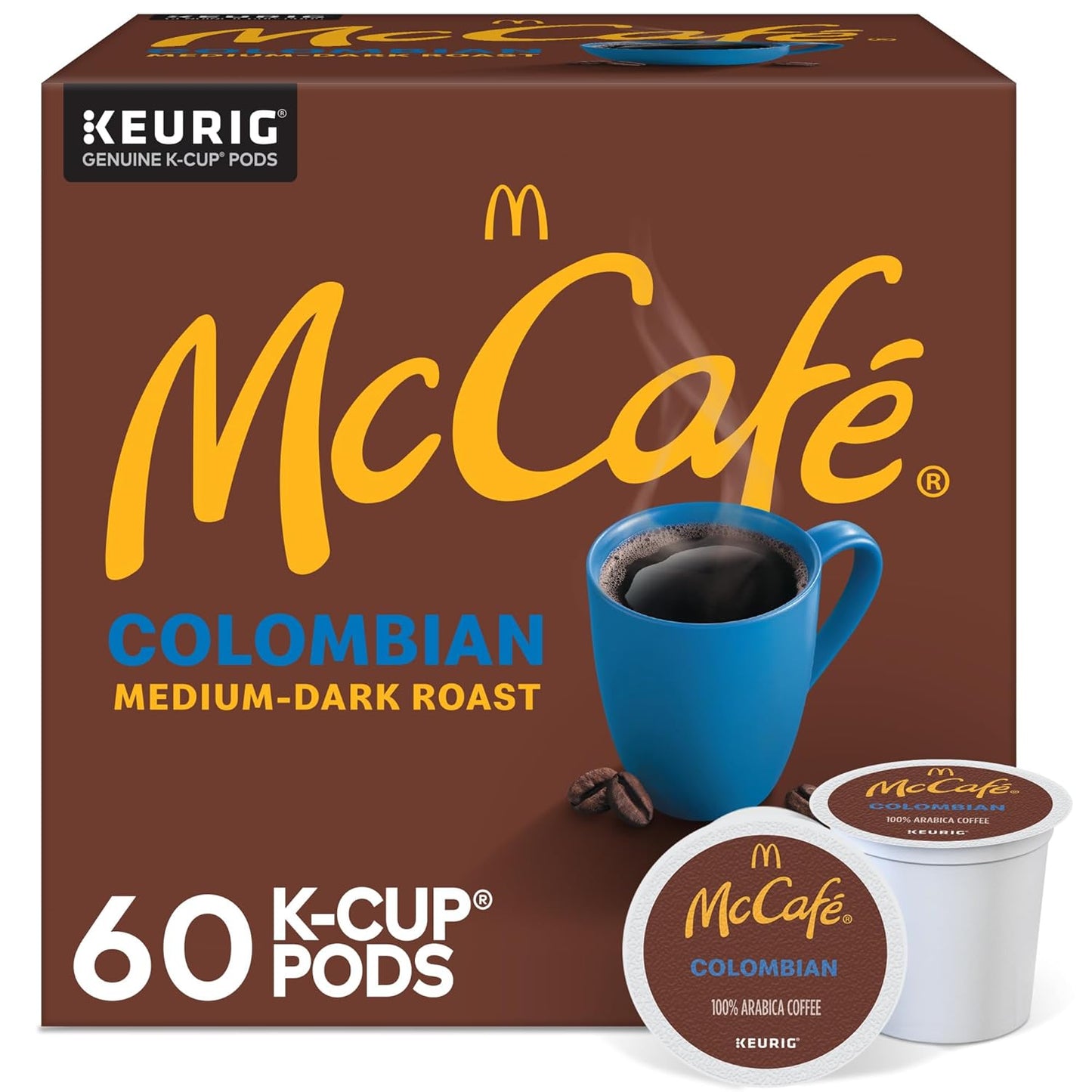 McCafe Colombian Coffee, Keurig Single Serve K-Cup Pods, Medium Roast, 60 Count, (6 Packs of 10)