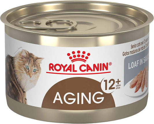 Royal Canin Feline Health Nutrition Aging 12+ Loaf in Sauce Canned Cat Food, 5.1 oz can (24-count)