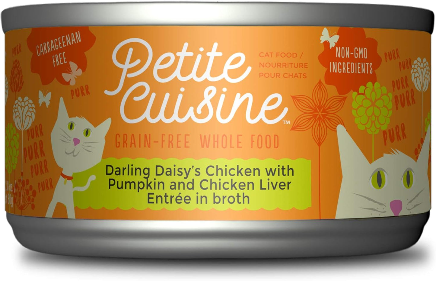 PETITE CUISINE Darling Daisy's Wet Cat Food, Chicken with Pumpkin and Chicken Liver, 2.8 oz. Cans (24 Count)