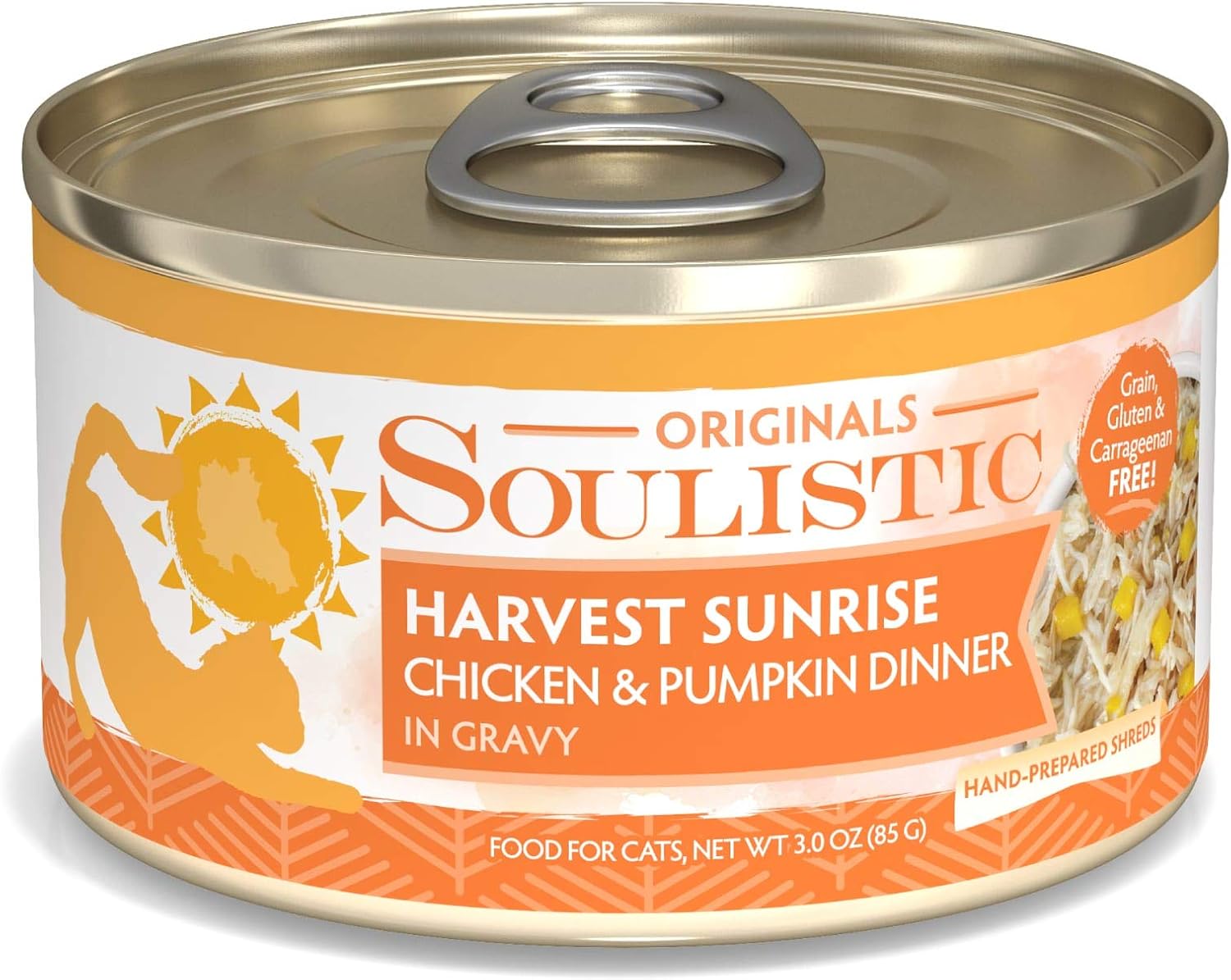 Soulistic Originals Harvest Sunrise Chicken & Pumpkin Dinner in Gravy Wet Cat Food, 3 oz., Case of 12