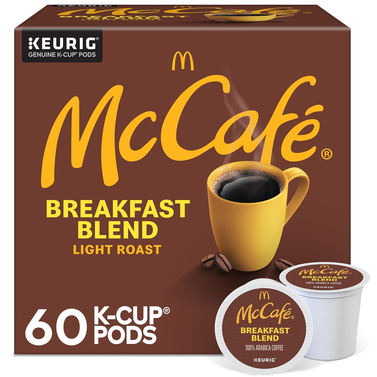 McCafe Breakfast Blend, Single Serve Coffee Keurig K-Cup Pods, Light Roast, 60 Count (6 Packs of 10)