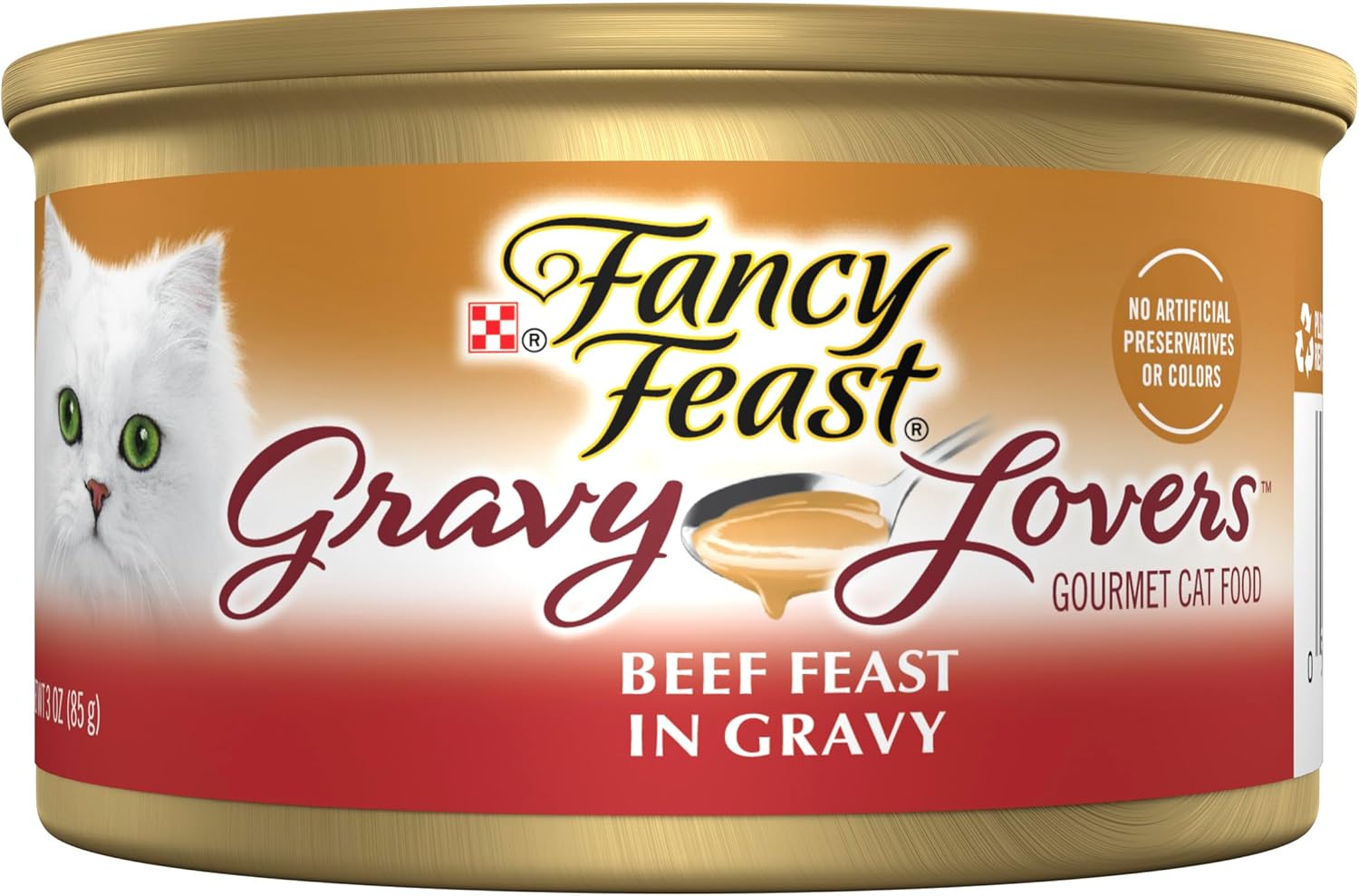 Purina Fancy Feast Gravy Lovers Beef Feast Grilled Gourmet Cat Food in Wet Cat Food Gravy - (Pack of 24) 3 oz. Cans