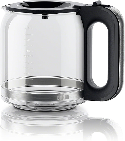 Braun 14-cup glass carafe replacement, Black