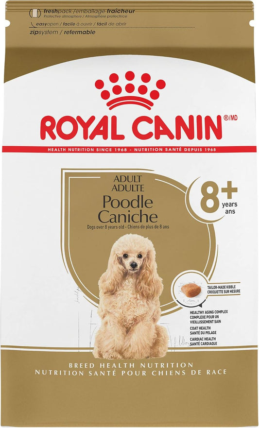 Royal Canin Breed Health Nutrition Poodle Caniche 8+ Adult Dry Dog Food, 3 lb bag