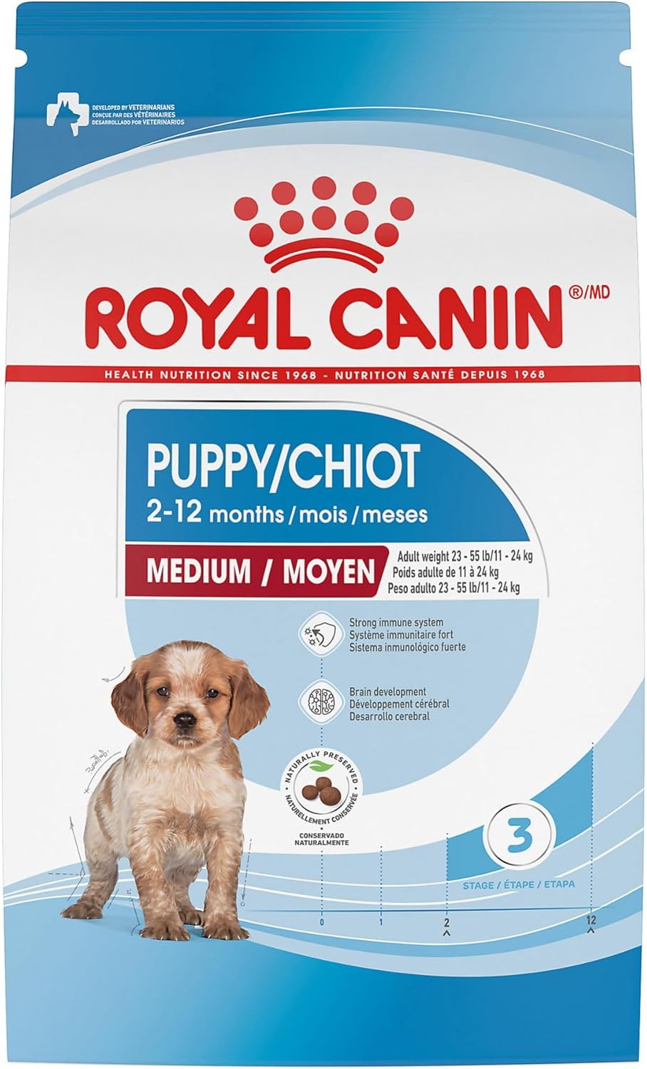 Royal Canin Size Health Nutrition Medium Puppy Dry Dog Food, 4 lb