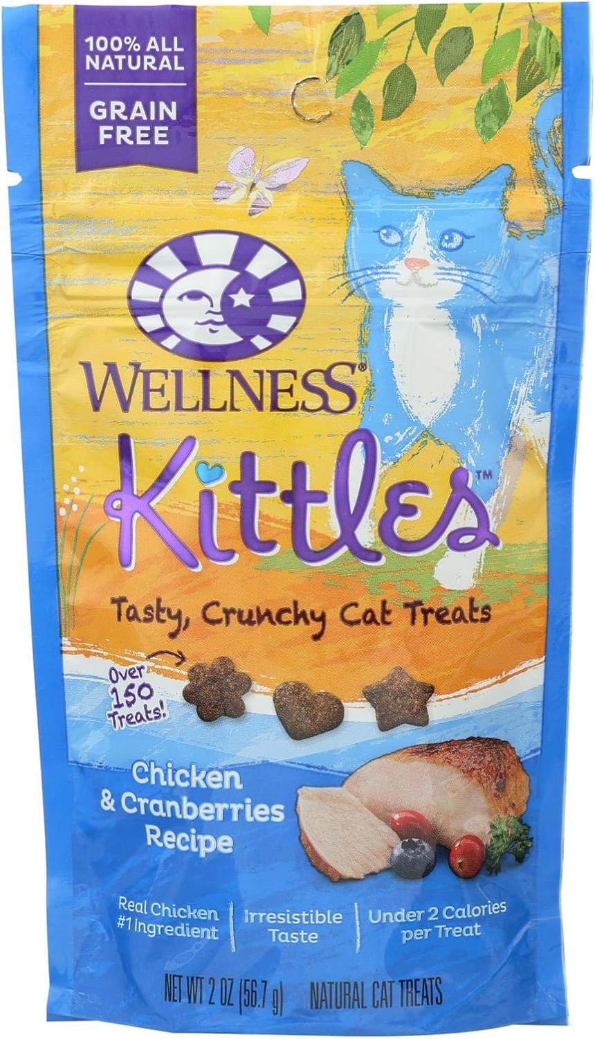 Kittles Chicken and Cranberries Recipe Cat Treats, 2 Ounce -- 14 per case.