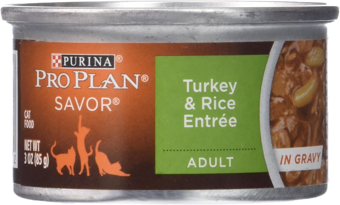 Purina Pro Plan Canned Adult Turkey And Rice Food, 3 Oz, Pack Of 24