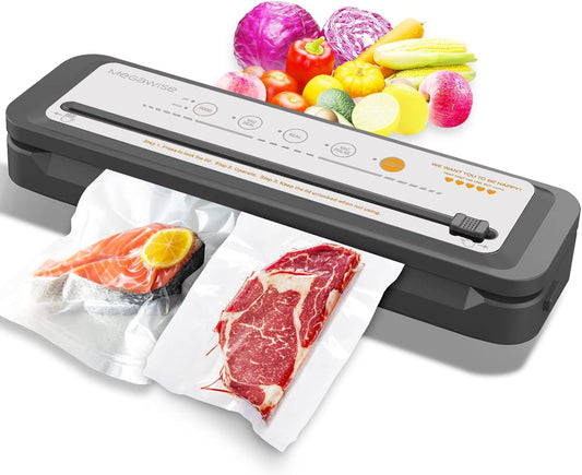 MegaWise Powerful but Compact Vacuum Sealer Machine (Silver)