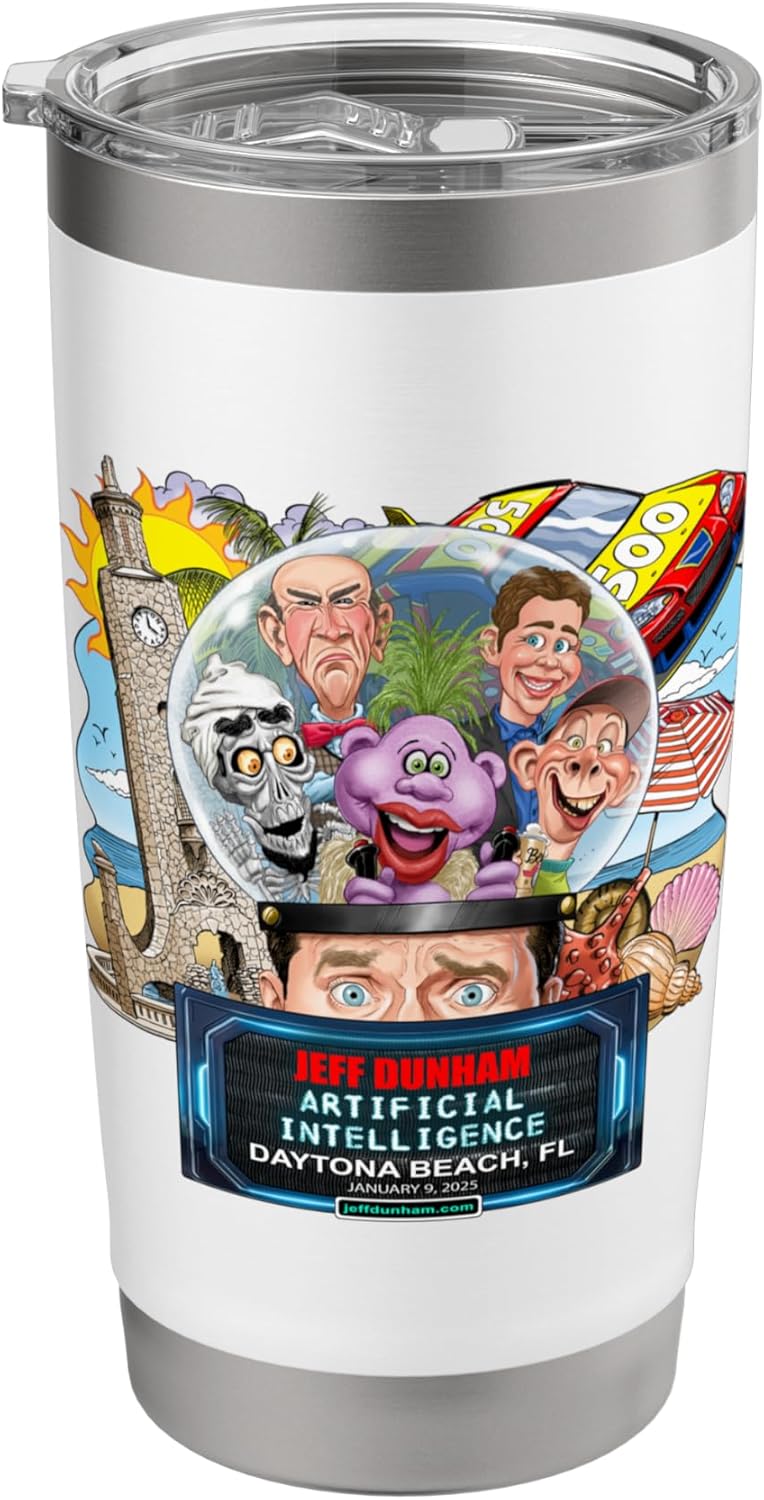 Jeff Dunham Daytona Beach, FL (2025) Stainless Steel Insulated Tumbler