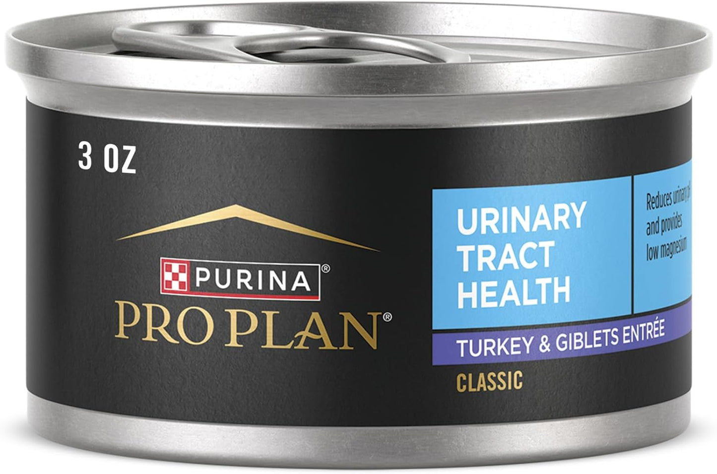 Purina Pro Plan Urinary Tract Health Turkey and Giblets Entree Classic Wet Cat Food Pate - (Pack of 24) 3 oz. Pull-Top Cans