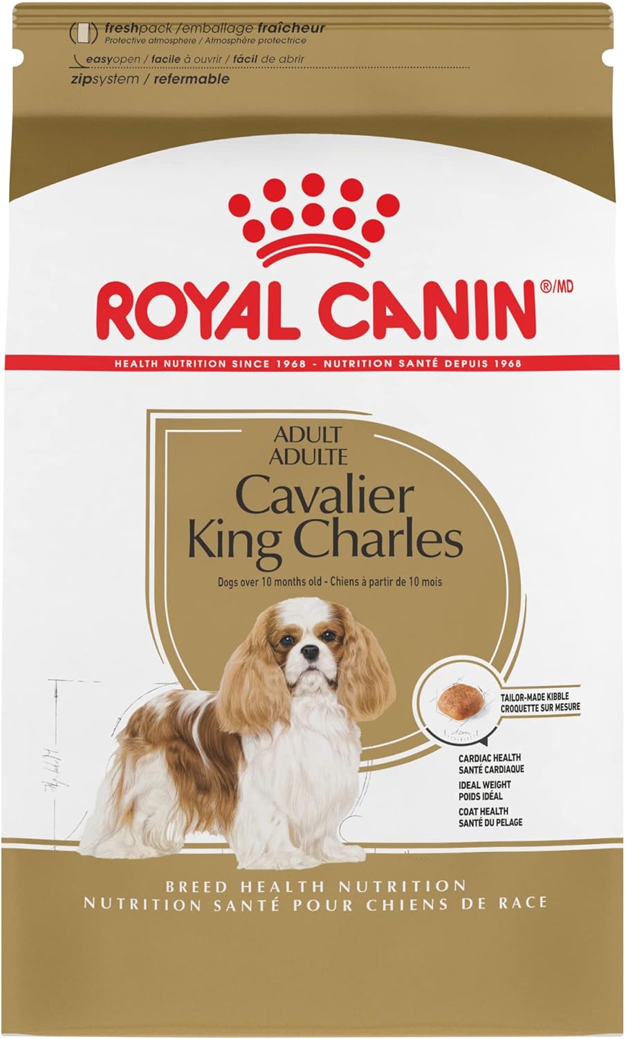 Royal Canin Cavalier King Charles Spaniel Adult Breed Specific Dry Dog Food, 10 lb bag