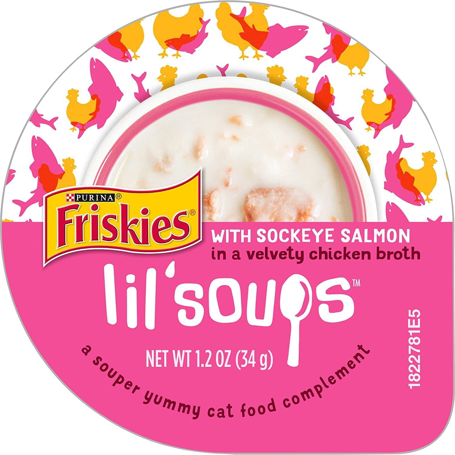 Purina Friskies Lil\u2019 Soups Wet Cat Food Complements Variety Pack Salmon, 1.2 Ounce (Pack of 16)